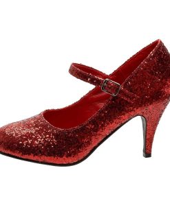 Pumps Klackar Utan Plata höga klackar | Glitter Mary Jane Pumps 8 Cm Dorothy Prinsessskor Funtasma Cosplay Skor