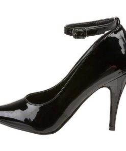 Pumps Klackar Utan Plata höga klackar | Svart Lack 10 Cm Vanity-431 Kvinnor Pumps Med Lag Klack