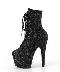 Stovletter Dam Med Plata höga klackar | Adore-Gwr 18 Cm Pleaser Hogklackade Boots Glitter Svart