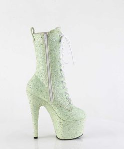 Stovletter Dam Med Plata höga klackar | Gron Glitter Plataboots 18 Cm Adore-1040Gr Hogklackade Boots