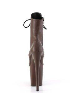 Stovletter Dam Med Plata höga klackar | Flamingo-10202 20 Cm Pleaser Hogklackade Boots Mocha