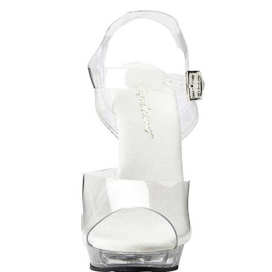 Hoga Klackar Mini Plata höga klackar | Transparent 13 Cm Lip-108 Platform Hogklackade Skor