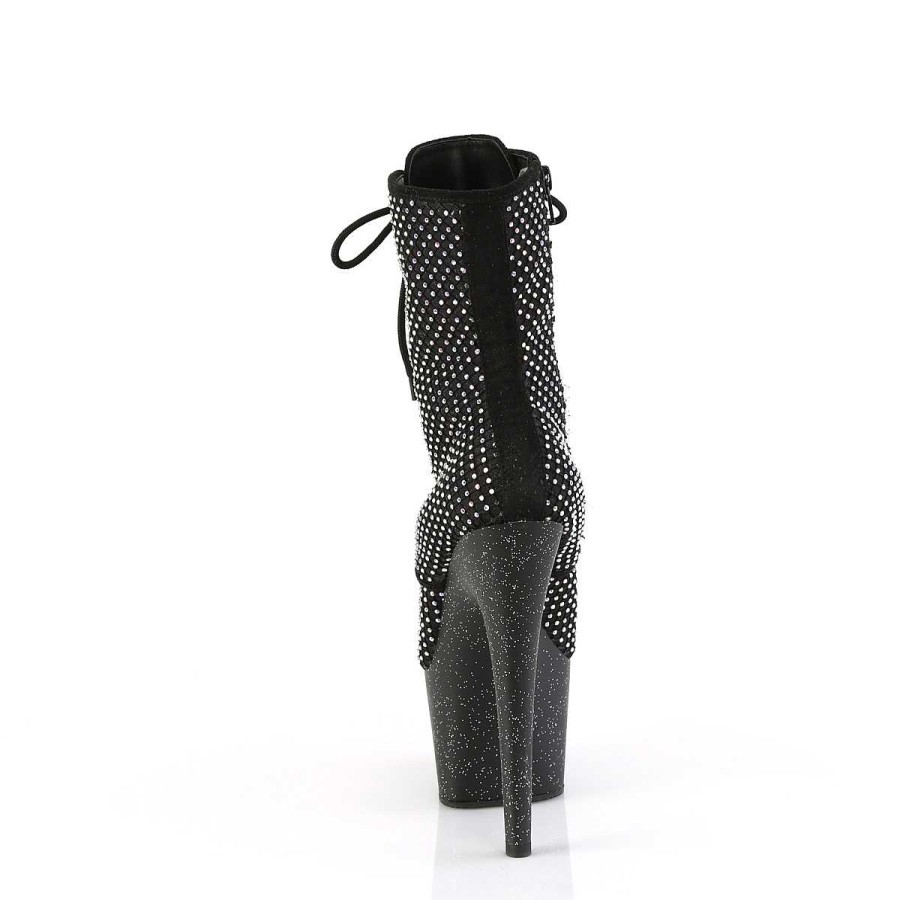 Stovletter Dam Med Plata höga klackar | Adore-1020Rm 18 Cm Pleaser Hogklackade Boots Strass Svart